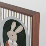 "Sir Rabbit" - Art Print in Tree by Maja Cunningham - Frame Close-up