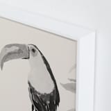 "Tropical Birds II" - Art Print in Sand by Teju Reval - Frame Close-up