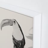 "Tropical Birds II" - Art Print in Sand by Teju Reval - Frame Close-up