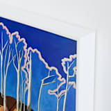 "Winter Forests Have Halos" - Art Print in Electric by Magan Ruthke - Frame Close-up