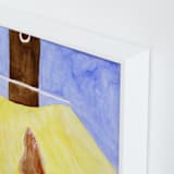 "Free to Pause" - Art Print in Banana by Akweley Creative - Frame Close-up