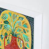 "Moroccan Bouquet" - Art Print in Rusty Red by Sarah Fitzgerald - Frame Close-up