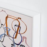 "vase outline" - Art Print in caramel by Cass Loh - Frame Close-up