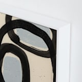 "Encapsulated Shapes I" - Art Print in Beige by Bethania Lima - Frame Close-up