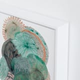 "Grey Thoughts" - Art Print in Teal by Maggie Ramirez Burns - Frame Close-up