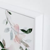 "Journeying" - Art Print in Coral by Stephanie Ryan - Frame Close-up