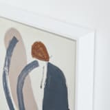 "Tracks No. 3" - Art Print in Indigo by Kara Schlabaugh - Frame Close-up