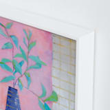 "Home again" - Art Print in Pink by Lottie Aldarwish - Frame Close-up
