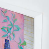 "Home again" - Art Print in Pink by Lottie Aldarwish - Frame Close-up