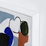"Creating Order" - Art Print in Waterfall by Cait Courneya - Frame Close-up