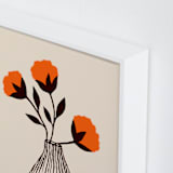 "rouge l" - Art Print in Poppy by Marabou Design - Frame Close-up