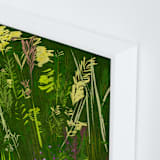 "A View in Green" - Art Print in Forest Green by Michael Hovitch - Frame Close-up