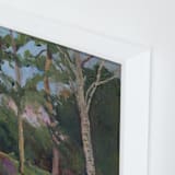 "Evening Walk" - Art Print in Forest Green by Catilustre - Frame Close-up