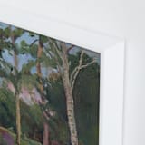 "Evening Walk" - Art Print in Forest Green by Catilustre - Frame Close-up