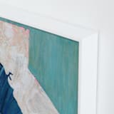 "Land by the Sea" - Art Print in California Turquoise by Denise Wong - Frame Close-up