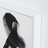 "Swash" - Art Print in Charcoal by MinimalType - Frame Close-up