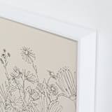 "Field of wild flowers I" - Art Print in Sand by Catilustre - Frame Close-up