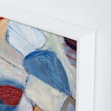 "Gather Round" - Art Print in Lagoon by Mary Gaspar - Frame Close-up