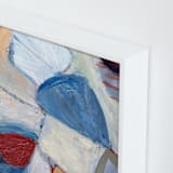 "Gather Round" - Art Print in Lagoon by Mary Gaspar - Frame Close-up