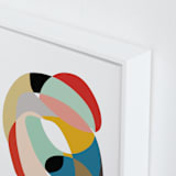 "Home" - Art Print in Cerulean by Christina Flowers - Frame Close-up