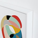 "Home" - Art Print in Cerulean by Christina Flowers - Frame Close-up