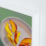 "Peaches" - Art Print in Jade by Patrice Horvath - Frame Close-up