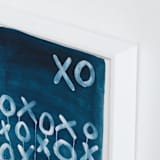 "XO Lunar" - Art Print in Payne's Gray by Michelle Owenby Design - Frame Close-up