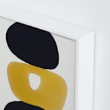 "New Dance" - Art Print in Ochre by Deborah Velasquez - Frame Close-up
