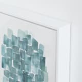 "Steely Blues" - Art Print in Steel Blue  by Tennyson Tippy - Frame Close-up