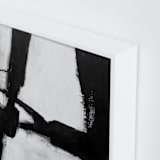 "Gentle Embrace" - Art Print in Black and White by Ilana Greenberg - Frame Close-up
