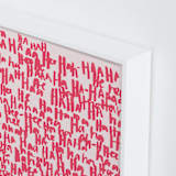"HA-HA-HA-HA" - Art Print in Rose by Kate Roebuck - Frame Close-up