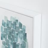 "Steely Blues" - Art Print in Steel Blue by Tennyson Tippy - Frame Close-up