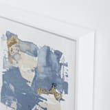 "On the Rocks No. 2" - Art Print in Wedgewood Blue by Julia Contacessi - Frame Close-up
