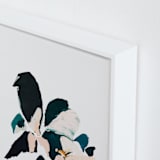 "Botanical Series #4" - Art Print in Dark blue by Caryn Owen - Frame Close-up