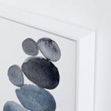 "stone pile" - Art Print in indigo blue by Kelly Witmer - Frame Close-up