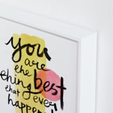 "you are the best thing that ever happened to me" - Art Print in love by Qing Ji - Frame Close-up