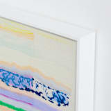 "Happy Inside" - Art Print in Apricot Sunshine by HAPI ART - Frame Close-up