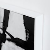"Gentle Embrace" - Art Print in Black and White by Ilana Greenberg - Frame Close-up