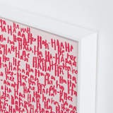 "HA-HA-HA-HA" - Art Print in Rose by Kate Roebuck - Frame Close-up
