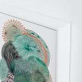 "Grey Thoughts" - Art Print in Teal by Maggie Ramirez Burns - Frame Close-up
