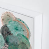 "Grey Thoughts" - Art Print in Teal by Maggie Ramirez Burns - Frame Close-up