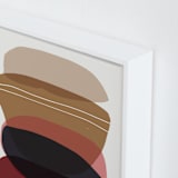 "Blobby Calm" - Art Print in camel red by Svitlana Martynjuk - Frame Close-up