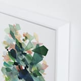 "Emerald Gems" - Art Print in Emerald Green by Yao Cheng Design - Frame Close-up