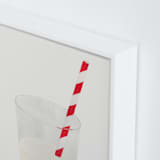 "Whole Milk" - Art Print in Warm Grey by Monica Loos - Frame Close-up