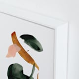 "Calm Forest No.18" - Art Print in Forest Green by Cait Courneya - Frame Close-up