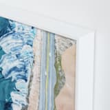 "Pacific Coast Highway" - Art Print in Pacific Teal by Denise Wong - Frame Close-up