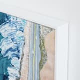 "Pacific Coast Highway" - Art Print in Pacific Teal by Denise Wong - Frame Close-up