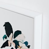 "Botanical Series #4" - Art Print in Dark blue by Caryn Owen - Frame Close-up