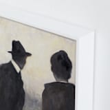 "watching" - Art Print in Charcoal by Kelly Witmer - Frame Close-up