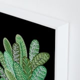 "Banana Leaf Bouquet II" - Art Print in Tropical Green by Madeline Trait - Frame Close-up